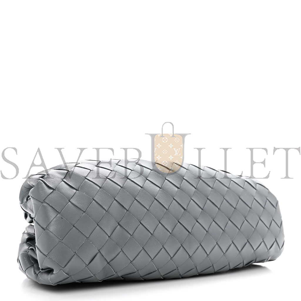 BOTTEGA VENETA NAPPA INTRECCIATO TEEN POUCH THUNDER (30*17*8cm) BOTTEGA VENETA NAPPA INTRECCIATO TEEN POUCH THUNDER (30*17*8cm)